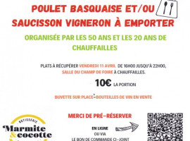 Poulet basquaise et/ou saucisson vigneron à emporter
