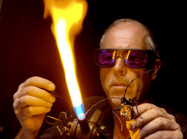 Visite de l'atelier du fileur de verre