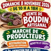 Vente boudin avec marché producteurs