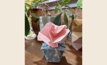 Atelier collectif d’origami : Potée fleurie