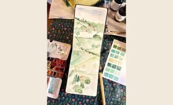 Atelier collectif d’aquarelle – Paysage du Brionnais