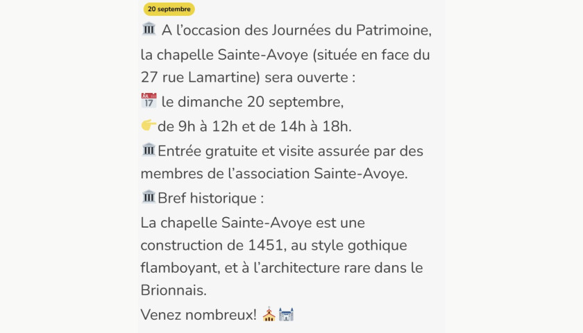 Crédits photo : mairie La Clayette